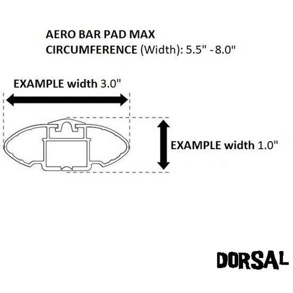 DORSAL Aero Roof Rack Pads for Factory and Wide Crossbars - Pack of 2 for Surfboards Kayaks Sups Snowboards-4