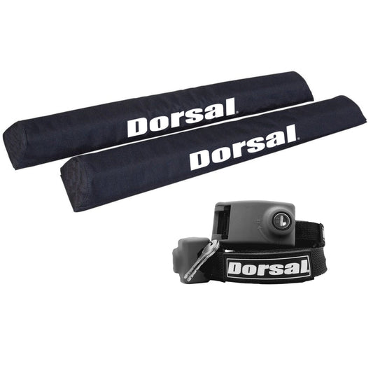 DORSAL Aero Roof Rack Pads 28 Inch Wide with Locking Straps - Pack of 4 for Car Surfboard Kayak SUP Long-0